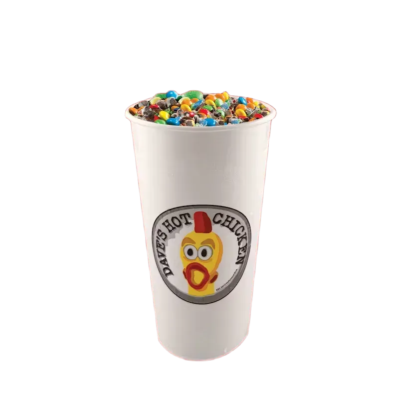 M&M Top-Loaded Shake at Dave's Hot Chicken
