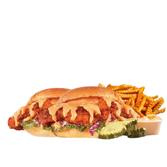 2 Cauli Sliders w/ Fries at Dave's Hot Chicken