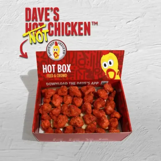 Cauli Bites Hot Box at Dave's Hot Chicken