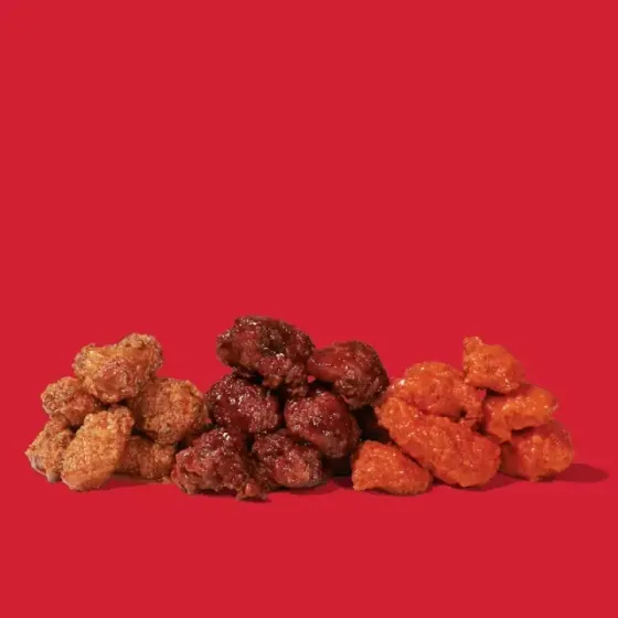 Flight of Saucy Bites at Dave's Hot Chicken