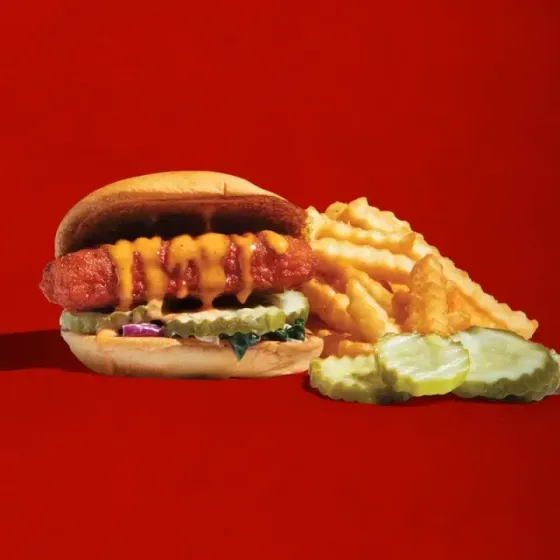 Hot Mozz Slider w/ Fries at Dave's Hot Chicken