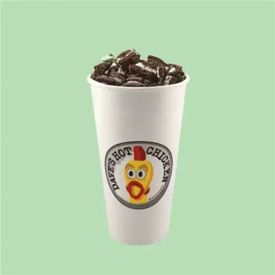 Mint Oreo Top-Loaded Shake at Dave's Hot Chicken