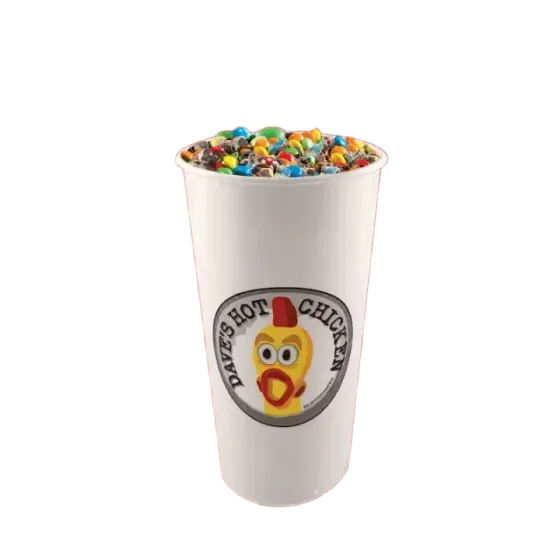 M&M Top-Loaded Shake at Dave's Hot Chicken