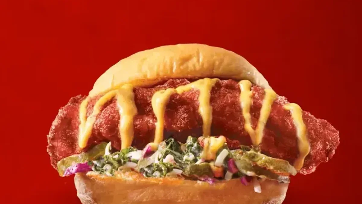 A Dave's Hot Chicken slider — a 600-point Frequent Fryer reward