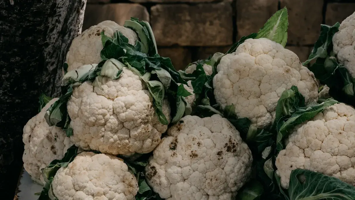 A fresh whole head of cauliflower — the base of Dave's Hot Chicken NOT Chicken vegetarian line